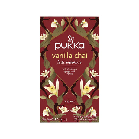 PUKKA Organic Vanilla Chai x 20 Tea Bags - Dr Earth - Drinks, Pantry