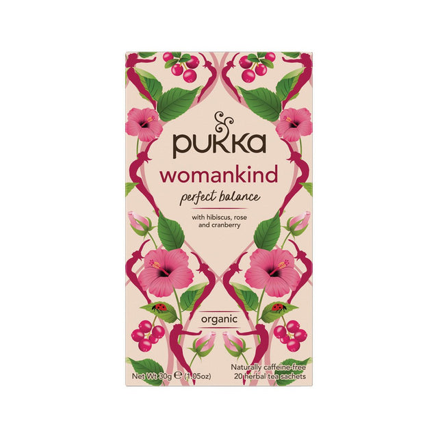 PUKKA Organic Womankind x 20 Tea Bags - Dr Earth - Drinks, Pantry