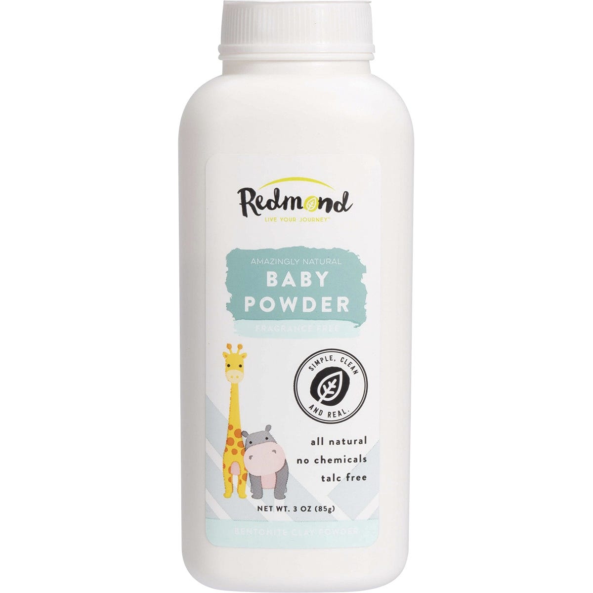 Redmond Clay Baby Powder Fragrance Free 85g - Dr Earth - Baby & Kids