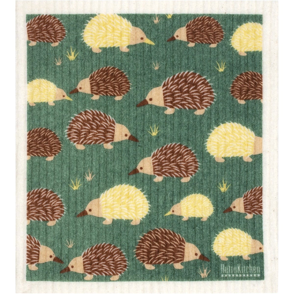 Retrokitchen 100% Compostable Sponge Cloth Echidnas - Dr Earth - Cleaning
