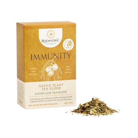 ROOGENIC AUSTRALIA Immunity (Native Plant Tea Elixir) Loose Leaf 65g - Dr Earth - Drinks, Pantry