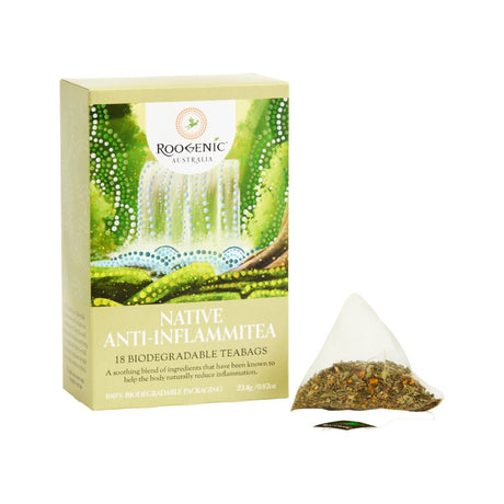 ROOGENIC AUSTRALIA Native Anti-Inflammitea x 18 Tea Bags - Dr Earth - Drinks, Pantry