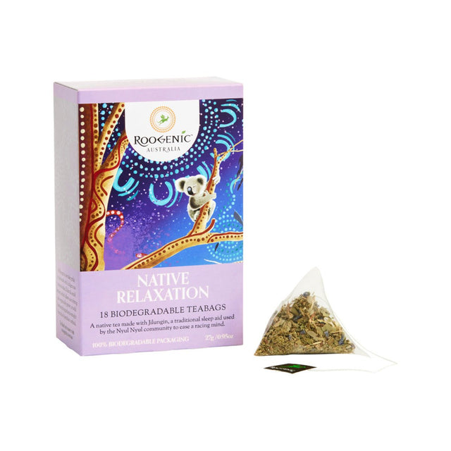 ROOGENIC AUSTRALIA Native Relaxation x 18 Tea Bags - Dr Earth - Drinks, Pantry