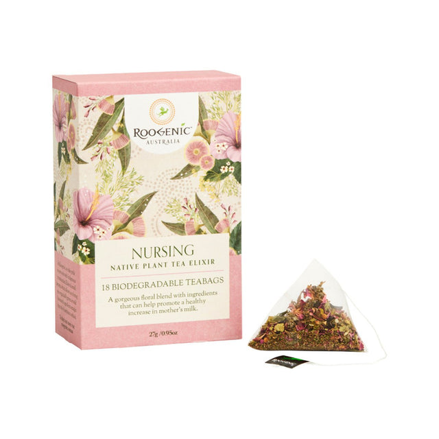 ROOGENIC AUSTRALIA Nursing (Native Plant Tea Elixir) x 18 Tea Bags - Dr Earth - Drinks, Pantry