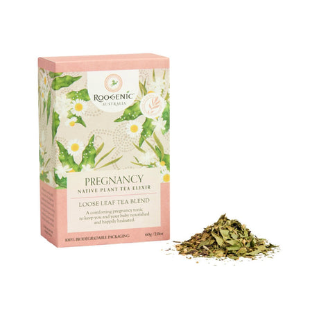 ROOGENIC AUSTRALIA Pregnancy (Native Plant Tea Elixir) Loose Leaf 60g - Dr Earth - Drinks, Pantry