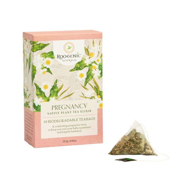 ROOGENIC AUSTRALIA Pregnancy (Native Plant Tea Elixir) x 18 Tea Bags - Dr Earth - Drinks, Pantry