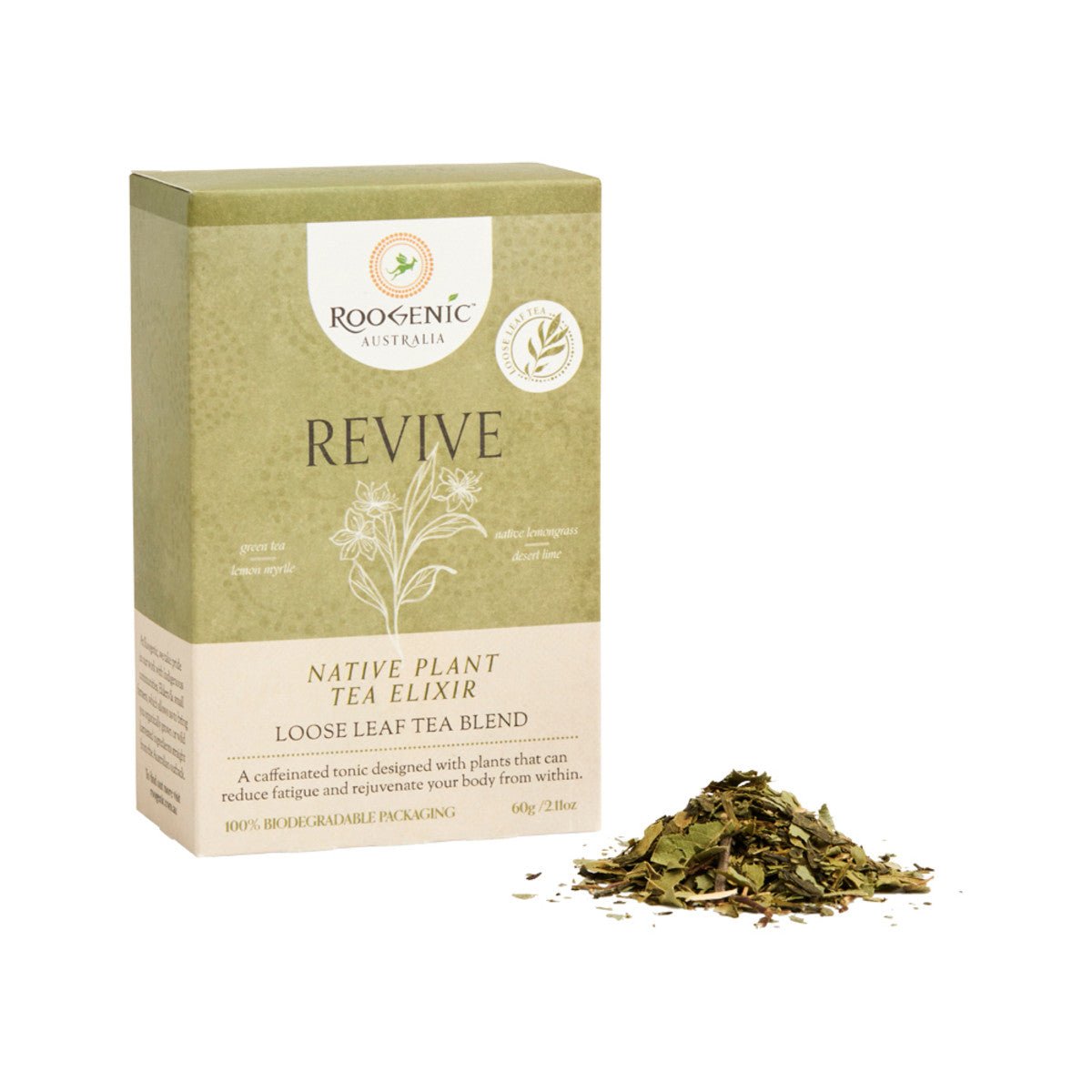 ROOGENIC AUSTRALIA Revive (Native Plant Tea Elixir) Loose Leaf 60g - Dr Earth - Drinks, Pantry