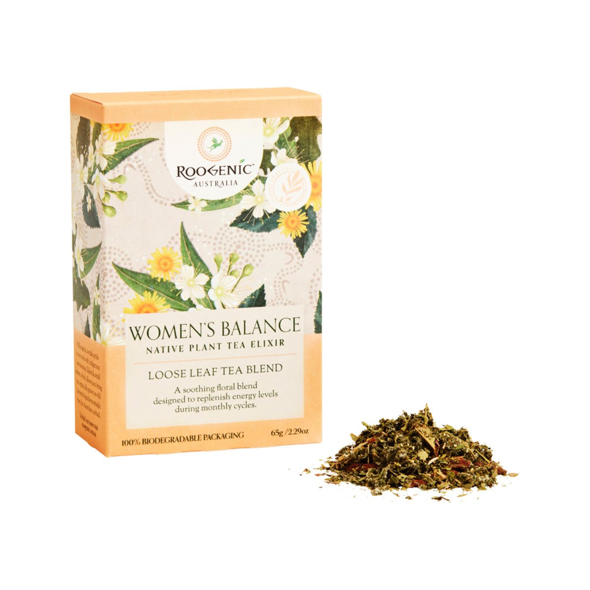 ROOGENIC AUSTRALIA Women's Balance (Native Plant Tea Elixir) Loose Leaf 65g - Dr Earth - Drinks, Pantry