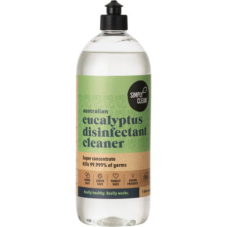 Simply Clean Disinfectant Cleaner Eucalyptus 1L - Dr Earth - Home, Cleaning, Eco Living