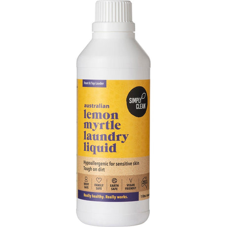 Simply Clean Laundry Liquid Lemon Myrtle 1L - Dr Earth - Home, Cleaning, Eco Living