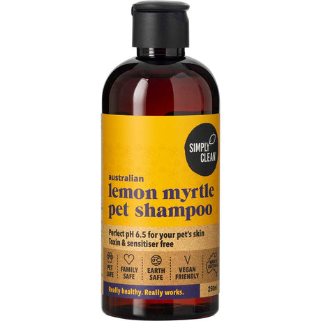 Simply Clean Pet Shampoo Lemon Myrtle 250ml - Dr Earth - Home, Eco Living