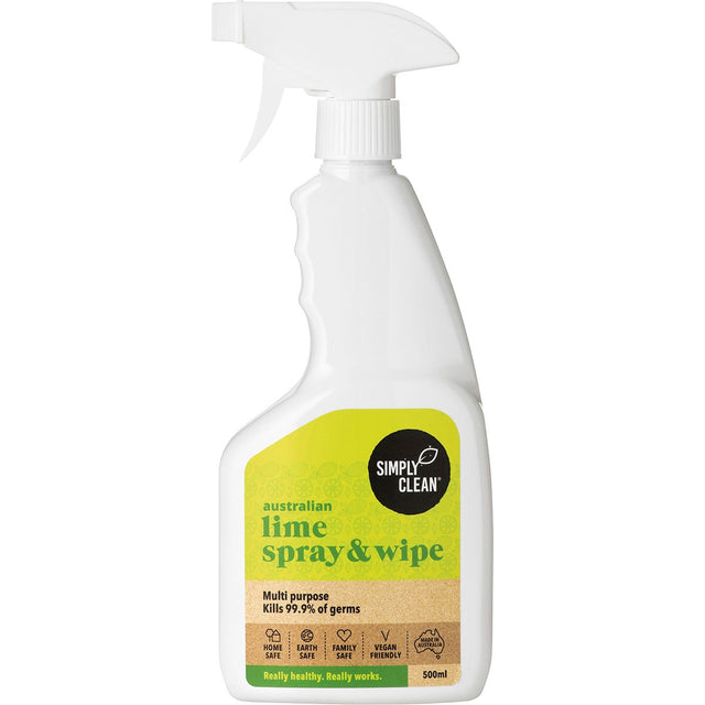 Simply Clean Spray & Wipe Lime 500ml - Dr Earth - Home, Cleaning, Eco Living