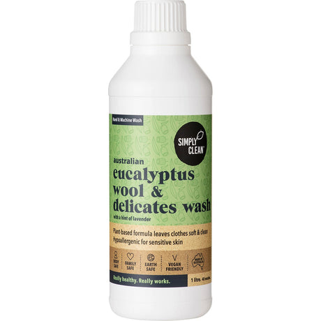 Simply Clean Wool & Delicates Wash Eucalyptus 1L - Dr Earth - Home, Cleaning, Eco Living