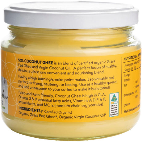 Sol Organics Coconut Oil & Ghee 275g - Dr Earth - Oil & Ghee