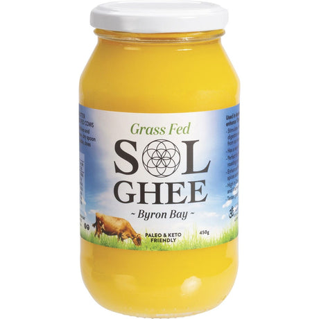 Sol Organics Grass Fed Ghee 450g - Dr Earth - Oil & Ghee