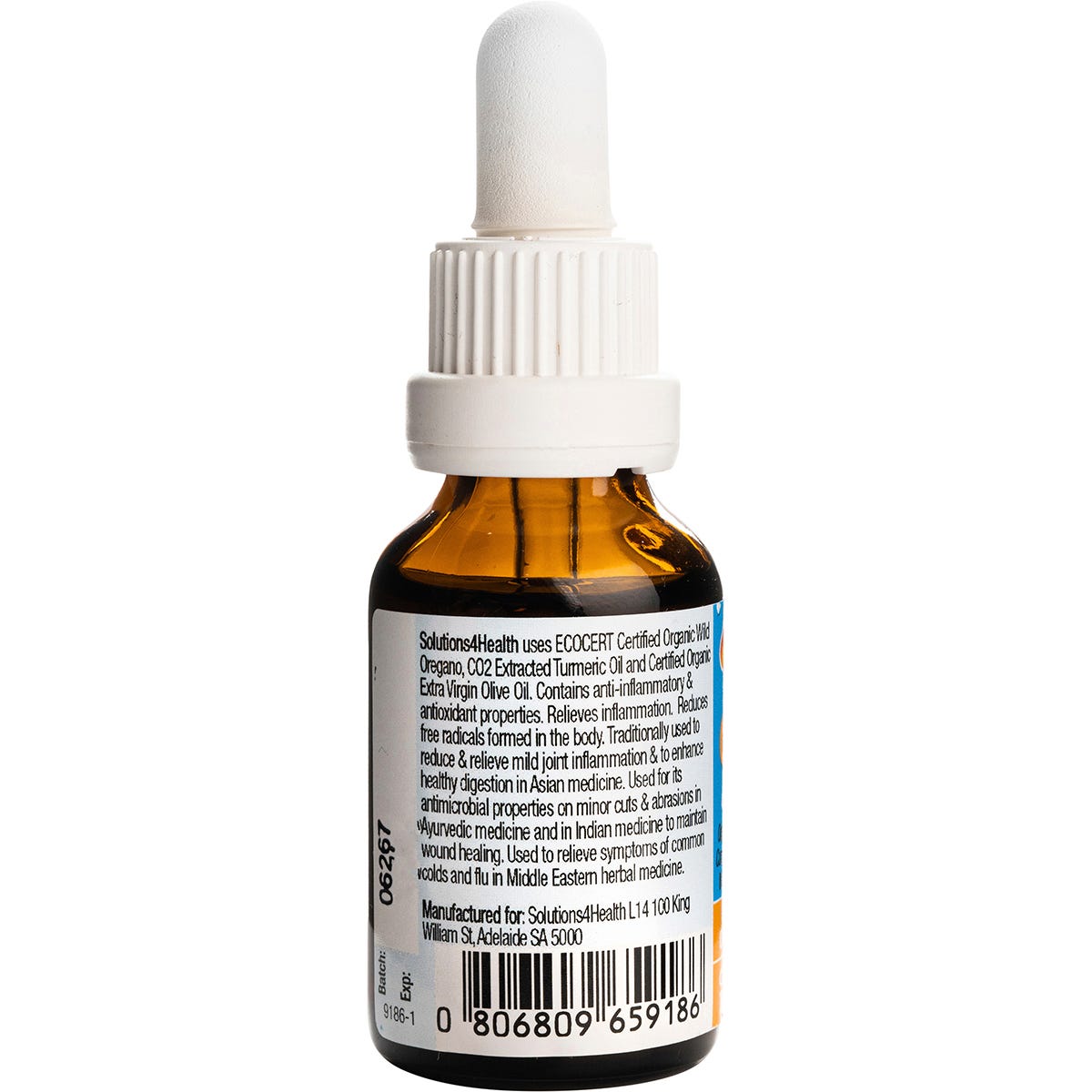 Solutions 4 Health Oil of Wild Oregano with Turmeric Oil 25ml - Dr Earth - Immune Support