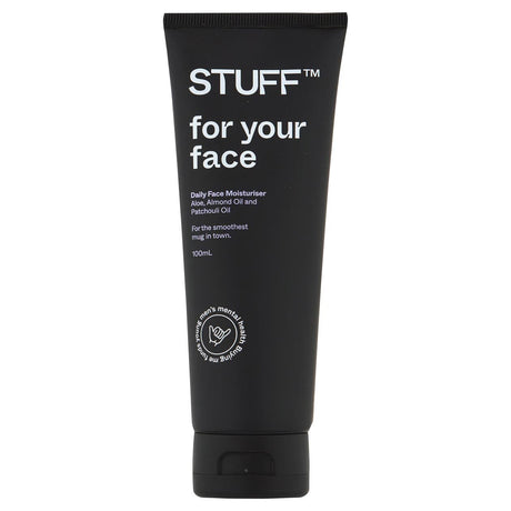 STUFF Daily Face Moisturiser Aloe, Almond & Patchouli Oil 100ml - Dr Earth - Skincare, Men's Care