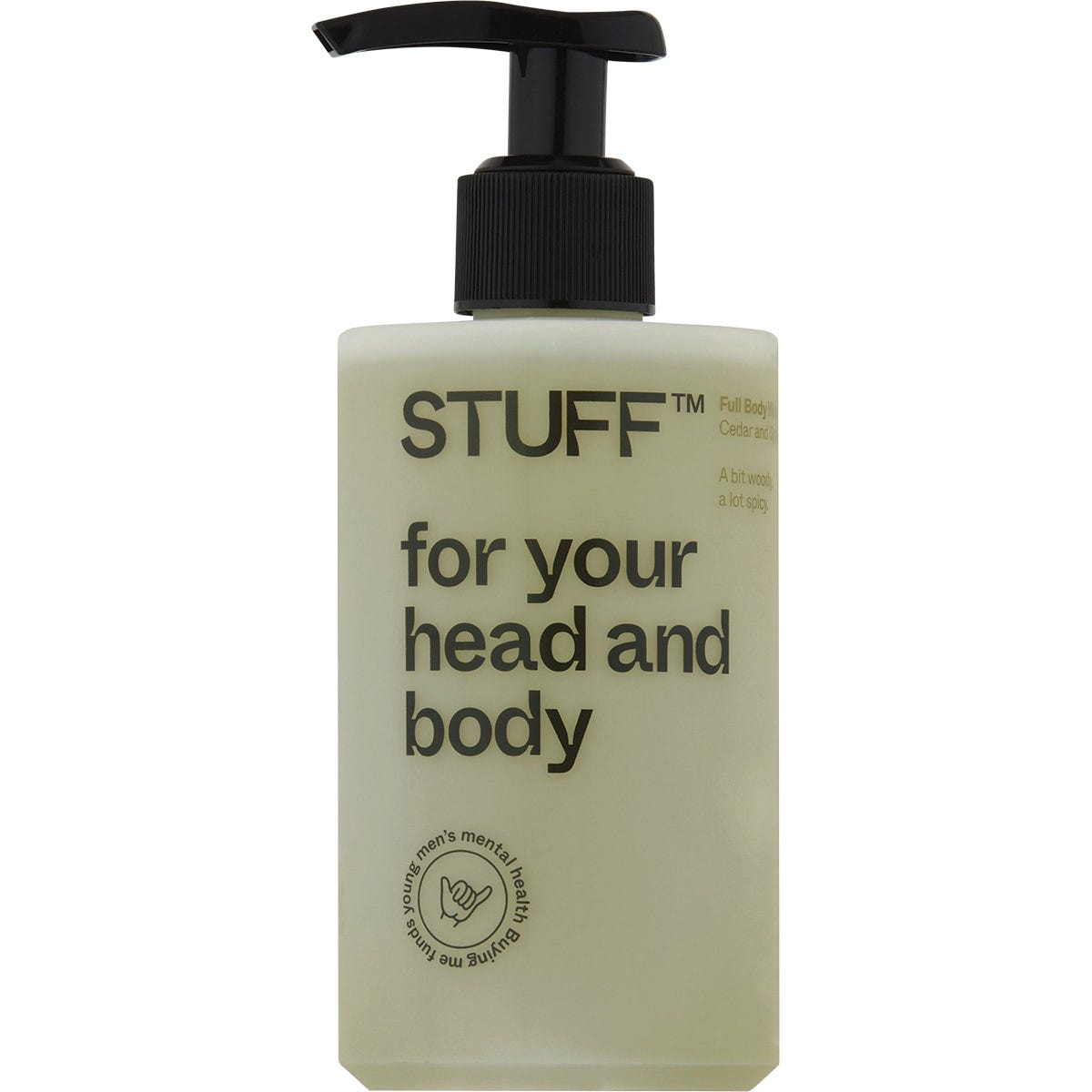 STUFF Shampoo and Body Wash Cedar and Spice 240ml - Dr Earth - Bath & Body, Hair Care, Men's Care