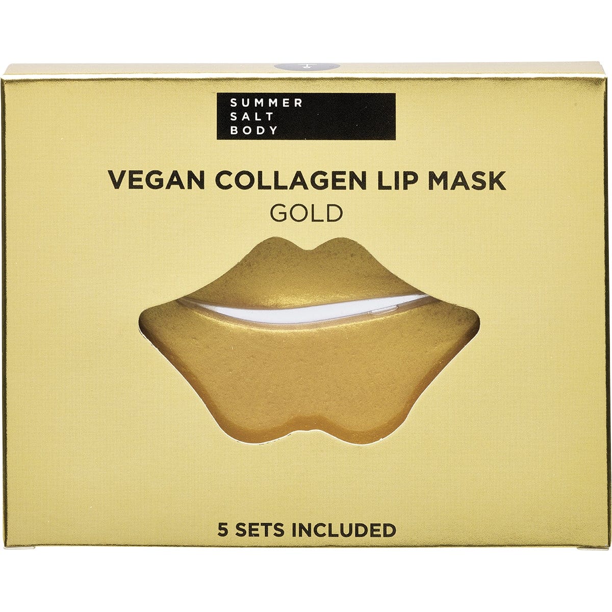 Summer Salt Body Vegan Collagen Lip Mask Sets Gold 5pk - Dr Earth - Skincare