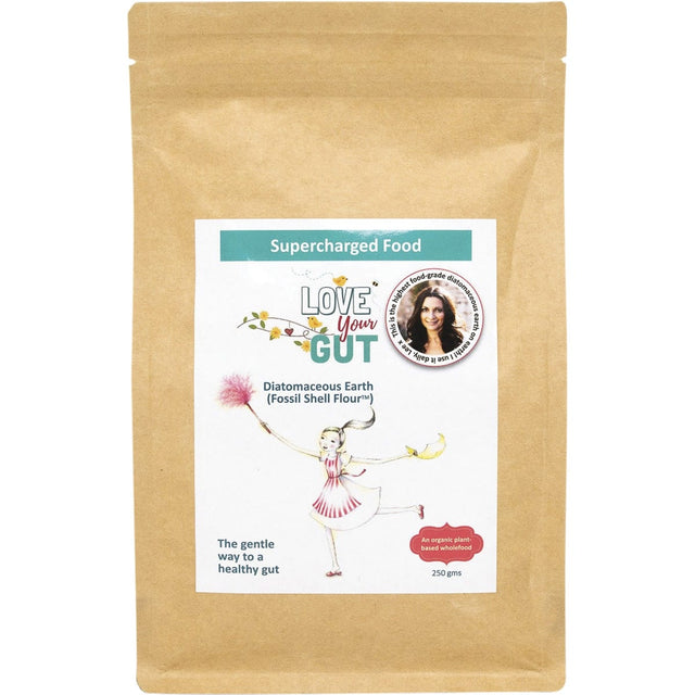 Supercharged Food Love Your Gut Powder Diatomaceous Earth 250g - Dr Earth - Digestion & Gut Health