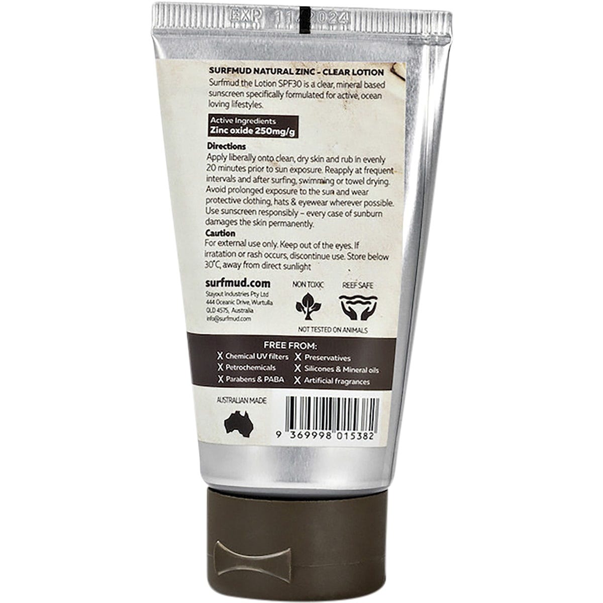 Surfmud Natural Zinc Sunscreen SPF 30 50g - Dr Earth - Body & Beauty, Sun & Tanning Specials