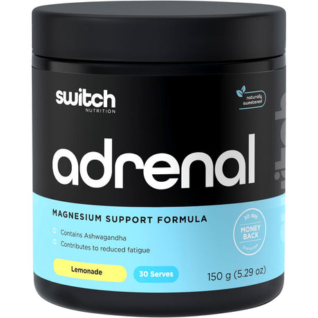 Switch Nutrition Adrenal Magnesium Support Formula Lemonade 150g - Dr Earth - Magnesium & Salts, Nutrition
