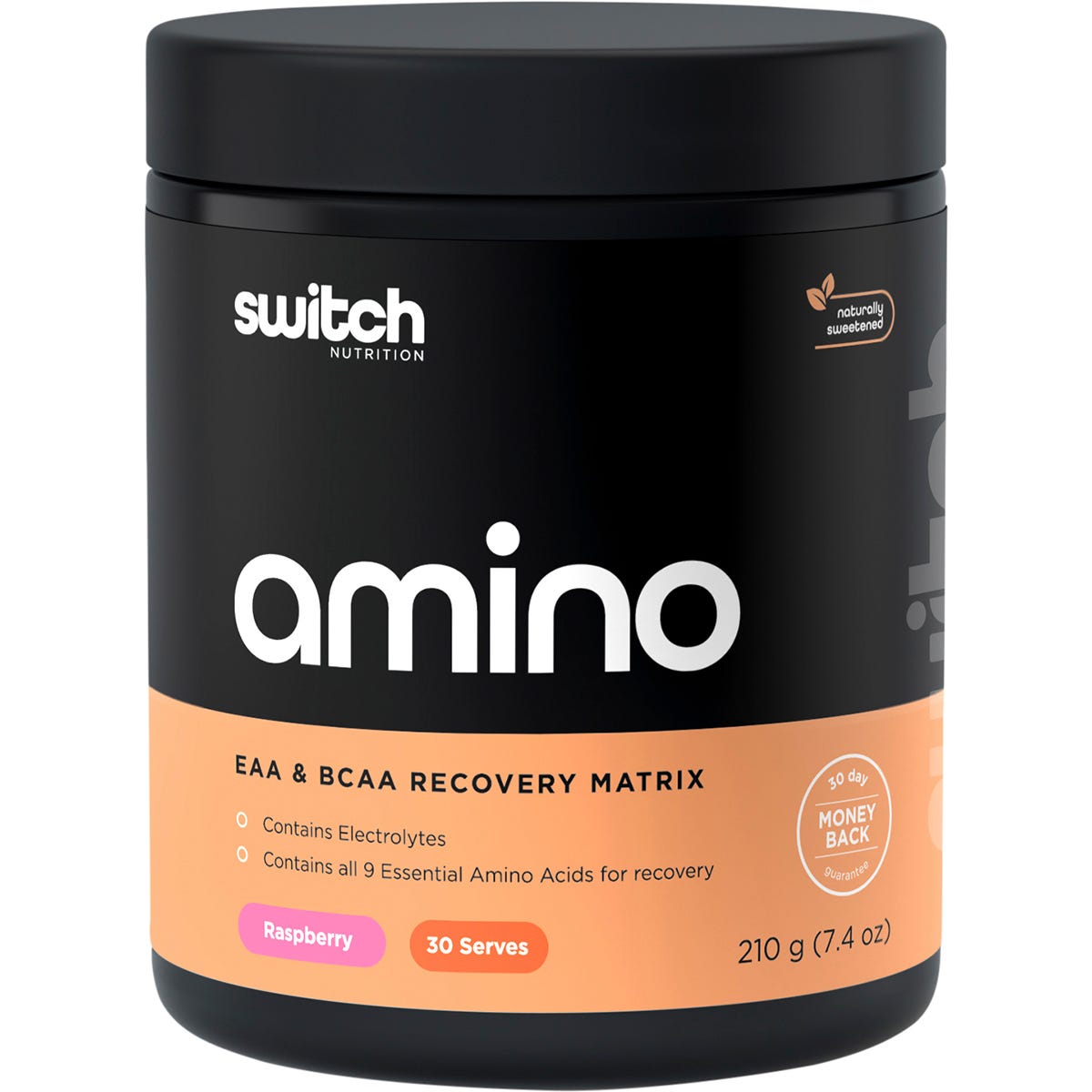 Switch Nutrition Amino EAA & BCAA Electrolyte Recovery Raspberry 210g - Dr Earth - Nutrition