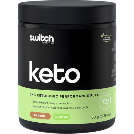 Switch Nutrition Keto BHB Ketogenic Performance Fuel Chocolate 150g - Dr Earth - Weight Management, Nutrition
