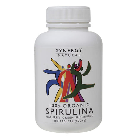 Synergy Organic Spirulina Tablets 500mg 200 Tabs - Dr Earth - Greens