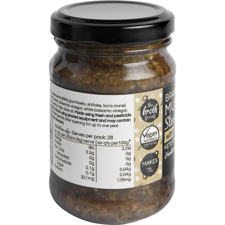 The Broth Sisters Stock Concentrate Superfood Mushroom with Lions Mane 170g - Dr Earth - Herbs Spices & Seasonings, Stock & Gravy