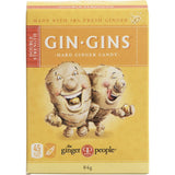 The Ginger People Gin Gins Ginger Candy Hard Double Strength 84g - Dr Earth - Confectionary