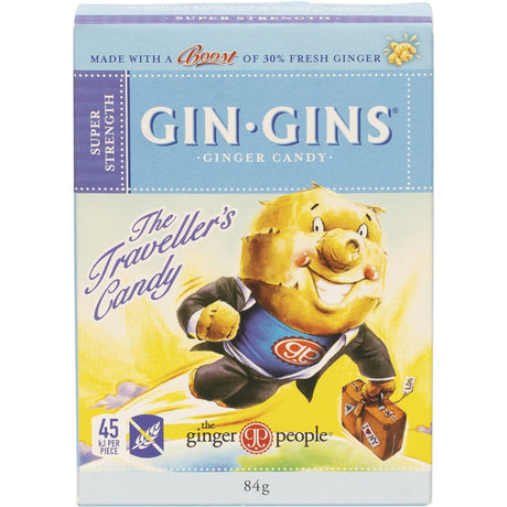 The Ginger People Gin Gins Ginger Candy Super Strength 84g - Dr Earth - Confectionary