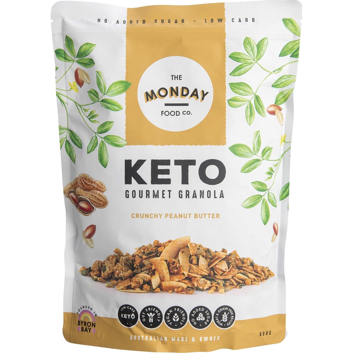 The Monday Food Co. Keto Gourmet Granola Crunchy Peanut Butter 800g - Dr Earth - Breakfast