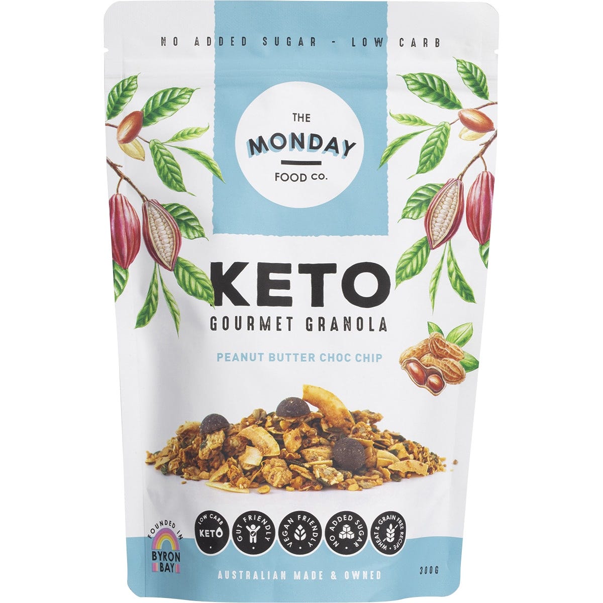 The Monday Food Co. Keto Gourmet Granola Peanut Butter Chocolate Chip 300g - Dr Earth - Breakfast