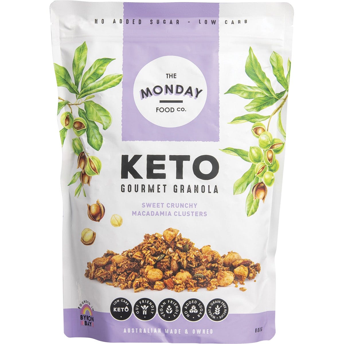 The Monday Food Co. Keto Gourmet Granola Sweet Crunchy Macadamia Clusters 800g - Dr Earth - Breakfast