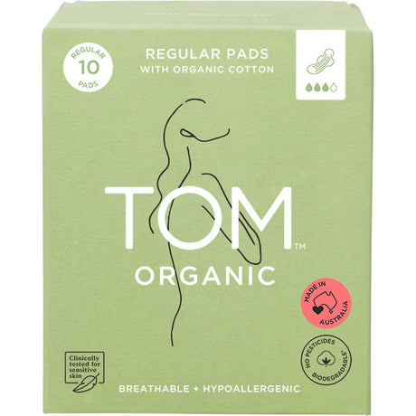 TOM Organic Pads Regular 10pk - Dr Earth - Feminine Care