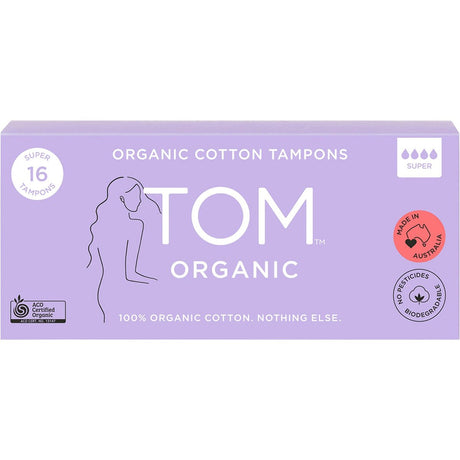 TOM Organic Tampons Regular 16pk - Dr Earth - Feminine Care