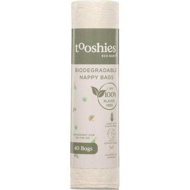 Tooshies Biodegradable Nappy Bags 40pk - Dr Earth - Cleaning, Baby & Kids