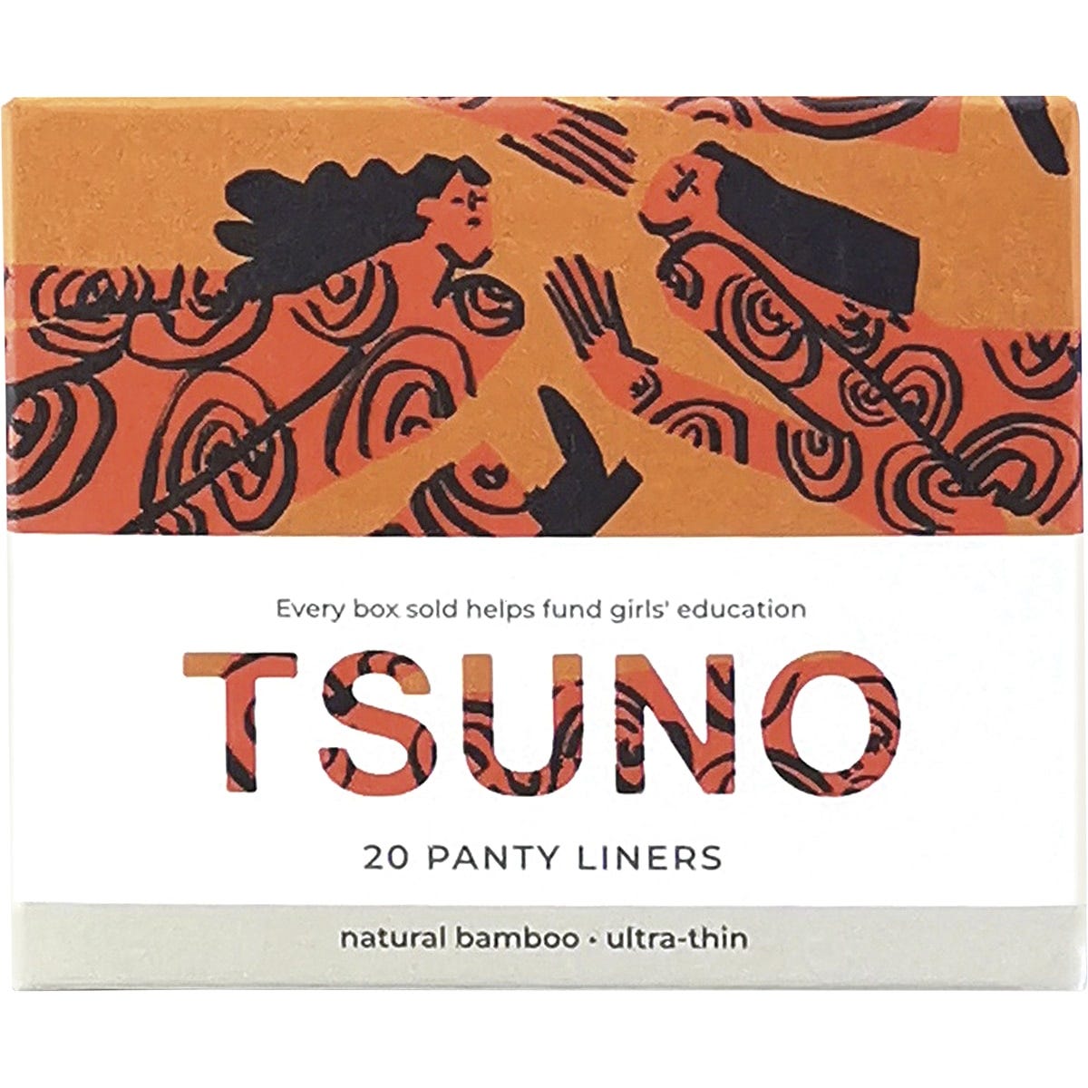 Tsuno Natural Bamboo Panty Liners Ultra Thin 20pk - Dr Earth - Feminine Care