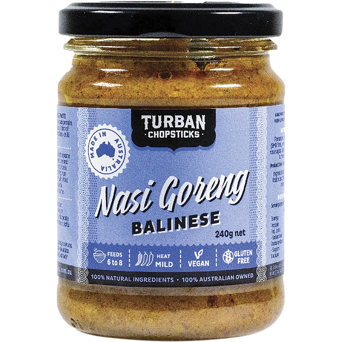 Turban Chopsticks Curry Paste Nasi Goreng Balinese 240g - Dr Earth - Herbs Spices & Seasonings