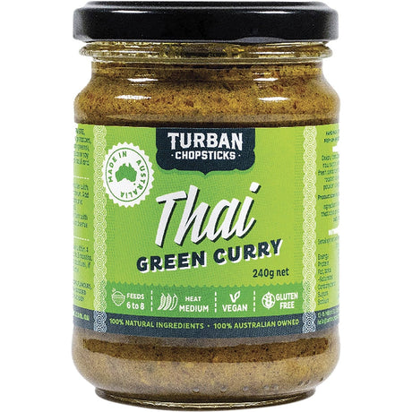 Turban Chopsticks Curry Paste Thai Green Curry 240g - Dr Earth - Herbs Spices & Seasonings