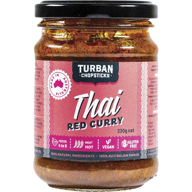Turban Chopsticks Curry Paste Thai Red Curry 230g - Dr Earth - Herbs Spices & Seasonings