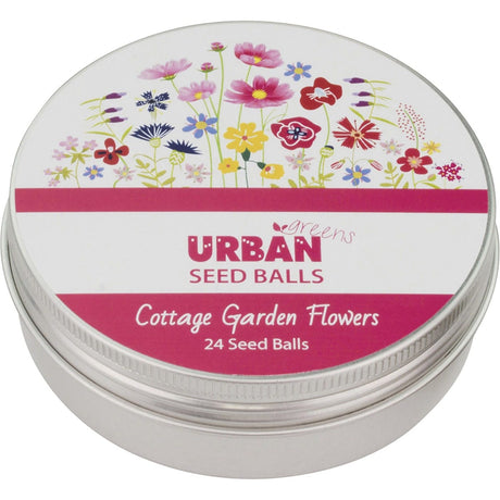 Urban Greens Seed Balls Cottage Flowers 24 per Tin - Dr Earth - Garden & Pets