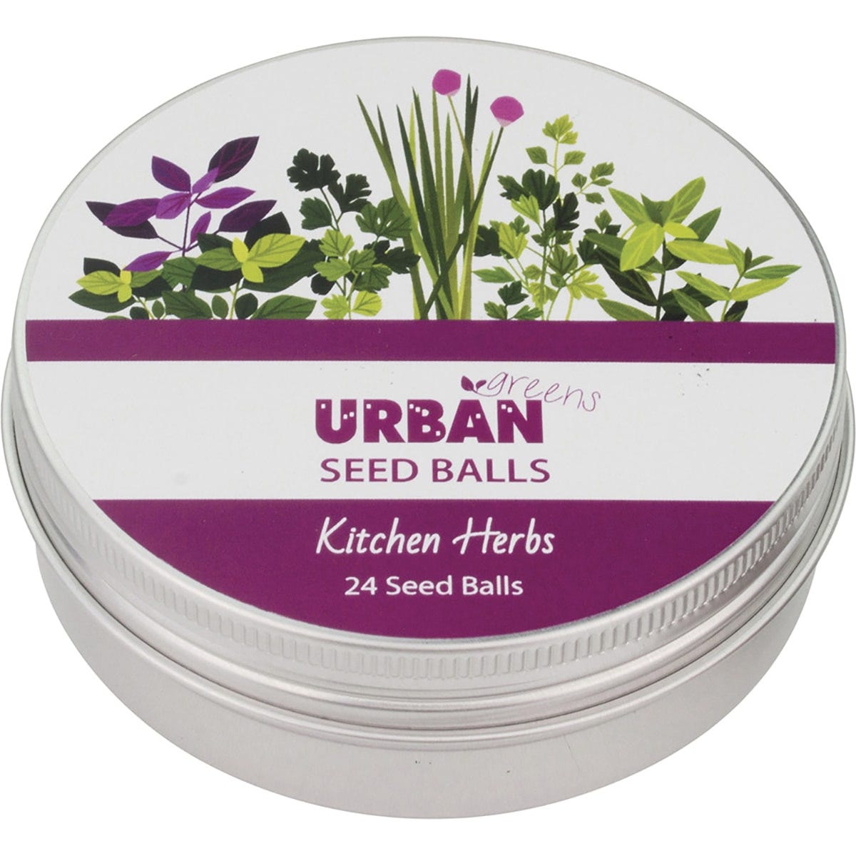 Urban Greens Seed Balls Kitchen Herbs 24 per Tin - Dr Earth - Garden & Pets