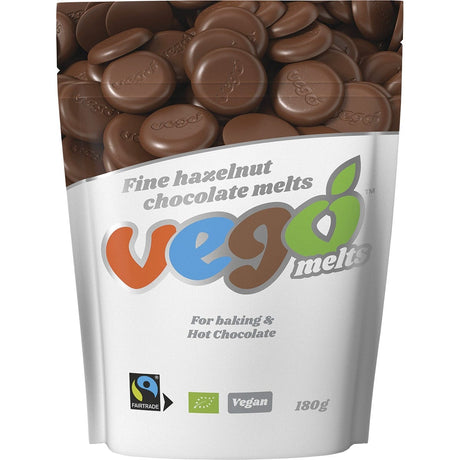 Vego Chocolate Melts Fine Hazelnut 180g - Dr Earth - Baking, Drinks