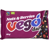 Vego Dark Chocolate Bar Nuts & Berries 85g - Dr Earth - Chocolate & Carob