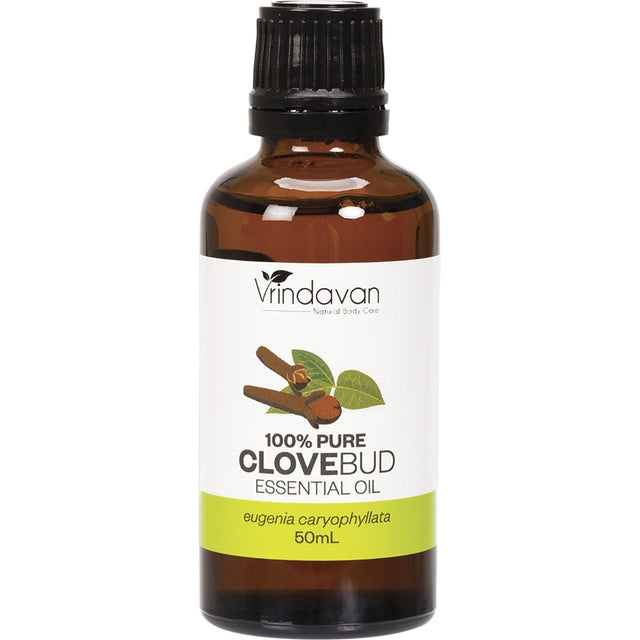 Vrindavan Essential Oil 100% Clove Bud 50ml - Dr Earth - Aromatherapy