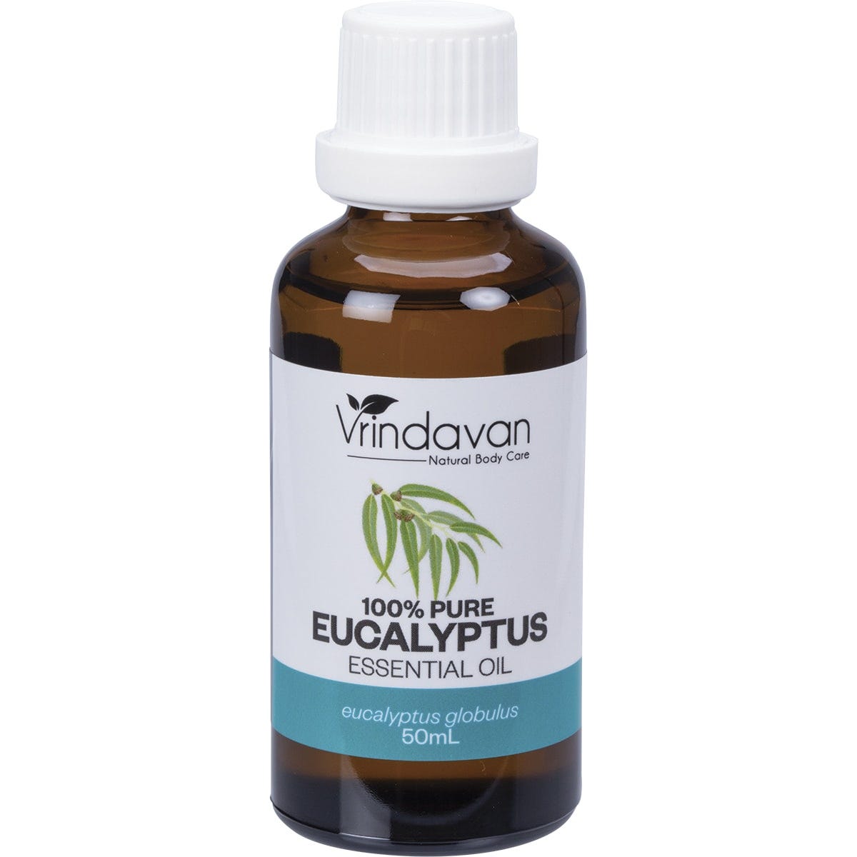 Vrindavan Essential Oil 100% Eucalyptus 50ml - Dr Earth - Aromatherapy