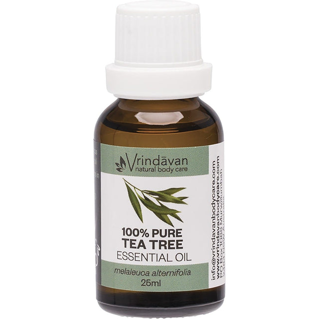 Vrindavan Essential Oil 100% Tea Tree 25ml - Dr Earth - Aromatherapy