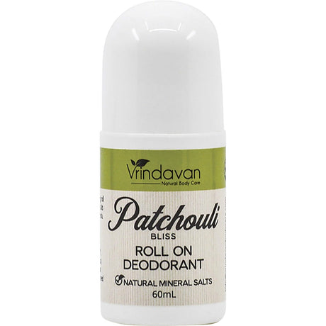 Vrindavan Roll-On Deodorant Patchouli Bliss 60ml - Dr Earth - Bath & Body